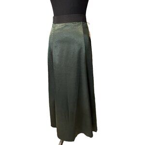 Anthropologie Knot Sisters XS Forrest Green A Line Midi Skirt NEW
